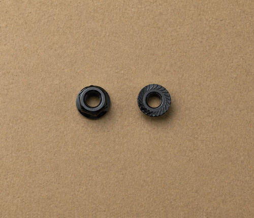 Black 24t axle nuts - 3/8x,