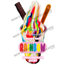 Ice cream van sticker Rainbow