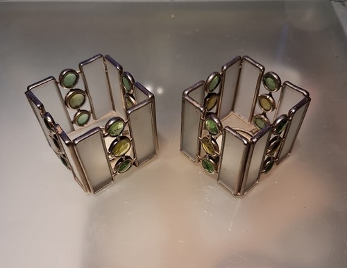 Pair vintage retro tealight - vintage,