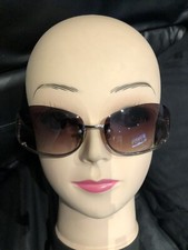 Used Women’s Prada Sunglasses. Ombré Brown With Metal Frames, Rimless Top Lenses