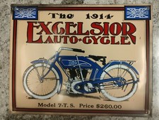 Excelsior auto cycle metal tin - excelsior,