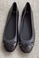 Ladies Black Evans Wide Fit Ballerina Shoes Size 7E “Darling” BRAND NEW