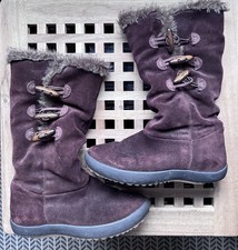 White Stuff Brown Fur Lined Toggle Boots Size 6