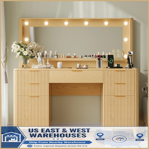 Makeup vanity desk with - vanity,