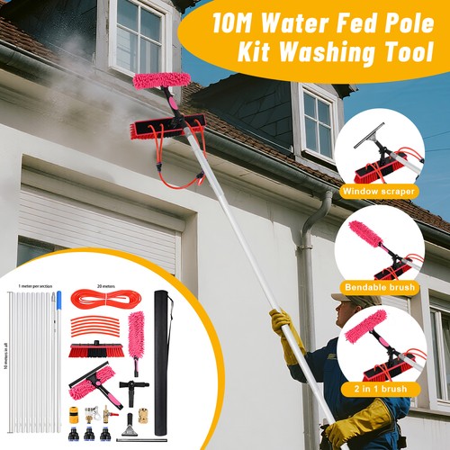 10m water fed window - fed, cleaning