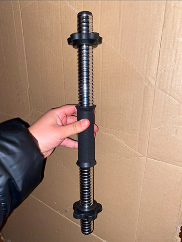 Dumbbell bar threaded with - threaded,