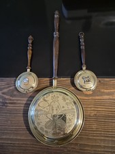 Vintage Decorative Bed Warming Pans Small Decorative Pub Display x3