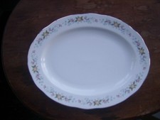 Mayfair Bone China Alpine Flowers Design 11 inch (27 cm) Oval Open Serving Dish