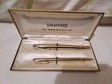 SHEAFFER'S Snorkel 14K  Fountain Pens Vintage Early 1950s Set Of 2 Original Box