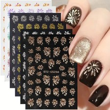 3D Glitter Firework Nail Art Stickers Self Adhesive Sparkling Blooming Firework