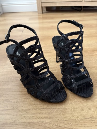 Next black strappy open toe - black,