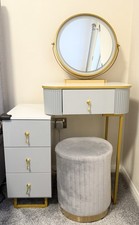 Makeup Dressing Table with Mirror & Storage Cabinet. RRP £500.