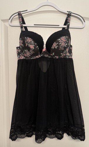 Adore 36d black floral - floral, lace