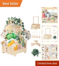 Personalized Baby Shower Basket with Handles and Wheels - Perfect for Newborns