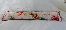 Laura Ashley Draught Excluder GOSFORD CRANBERRY Silk FABRIC 32" piped 