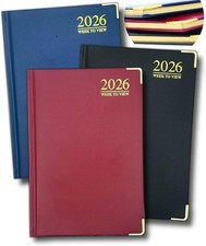 2026 Diary Week to View/Page A Day DAP Desk Diary Hard Backed Full Year Planner