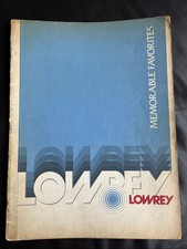 Lowrey Memorable Favourites Sheet Music Book 1978