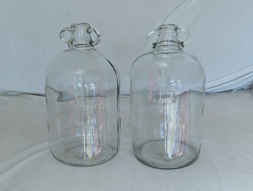 Vintage clear glass demijohn - vintage,