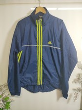 Mens Vintage Adidas zip Jacket Navy Yellow UK L (Read Description)