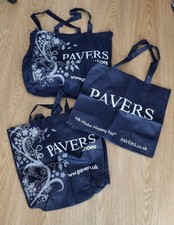 3 x navy Pavers tote bags