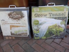 2 x Poly Tunnel Clear Cloche Grow Tunnels - both never been used
