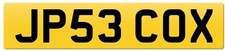 JP53 COX Private Reg Number