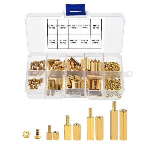 140 pcs brass male female - m3,