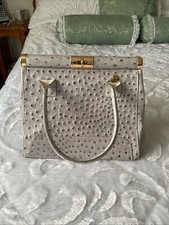 Grey Borse In Pelle Leather Handbag