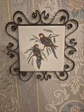 Vintage Bird Tile Wall Hanging