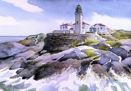 Beavertail lighthouse rhode - lighthouse,,