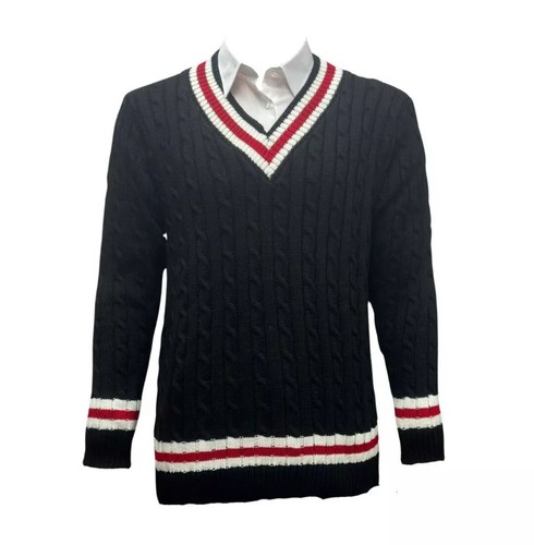 Mens neck cricket jumper - mens, v