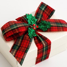 Christmas Tartan Ribbon Red