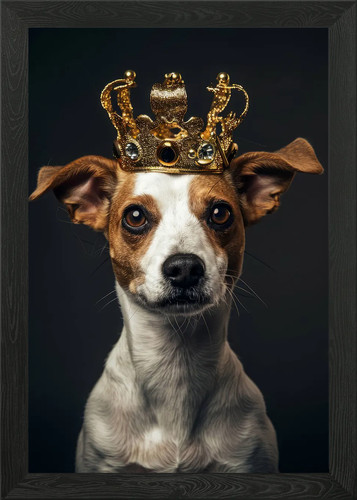 Little dog king framed - king,