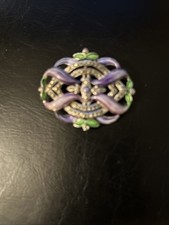 Vintage Enamel & Marcasite Pin