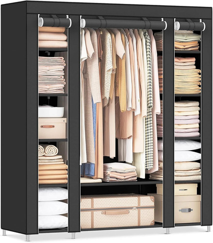 Portable wardrobe clothes - clothes, rack