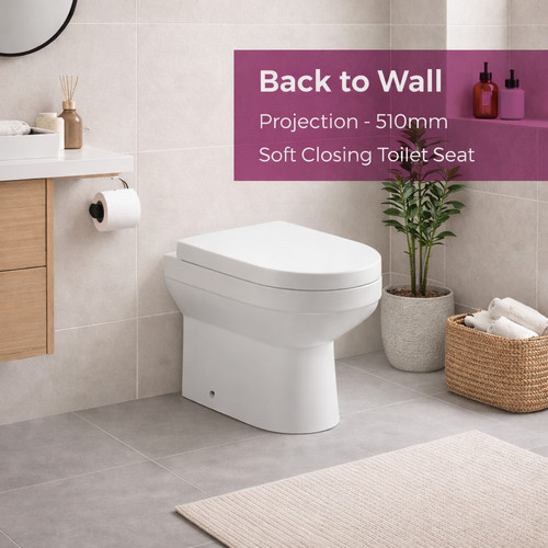 Back wall toilet with soft - wall,