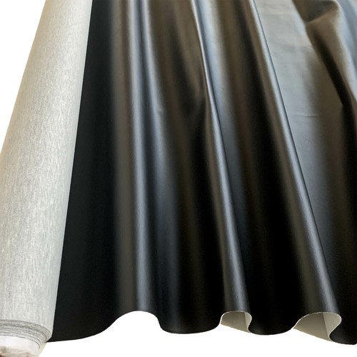 Black smooth grain leatherette - grain,