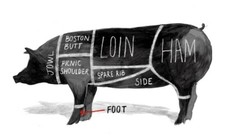 Vintage Butchers Pork Cuts of