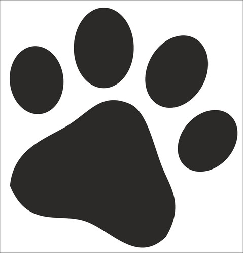 Dog paw print large - large, novelty