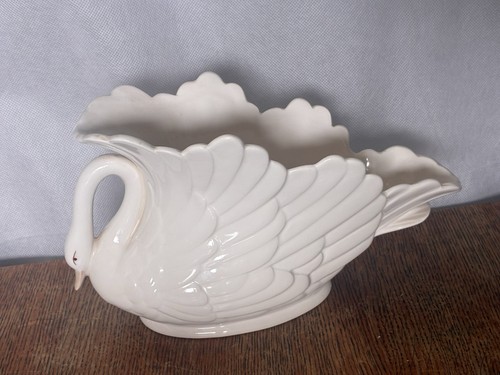 Vintage swan planter mid - swan,
