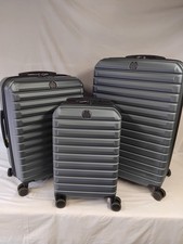 DELSEY Helium Edge 2.0 - 3 piece luggage set - Green: Double wheels/Expandable