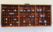 Vintage Caslon & Co letterpress printer’s tray drawer typecase steel corners #30