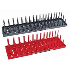 Hansen 1/2" Socket Tray Organizer Holder Set 3 Row Metric SAE Shallow, Deep USA