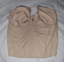 Gorgeous beige GOK WAN underwired boned corset basque top size 42F (TV)