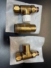 Bisque valve set 36 (J)Straight thermostatic valve set antique brass 