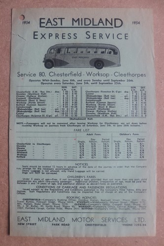 East midland bus timetable - midland,