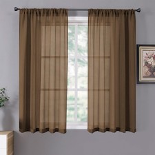Short Sheer Curtains Linen