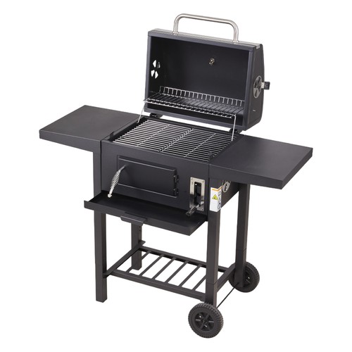 Charcoal grill bbq trolley - charcoal,
