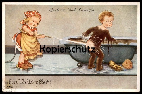 Vintage postcard greeting from - vintage,