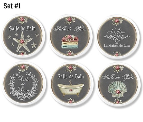 6pc french bathroom cabinet - french,